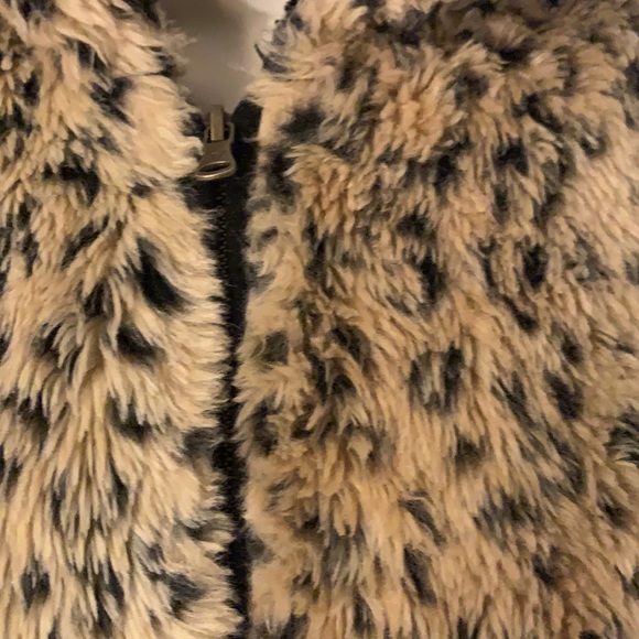 Zara trf leopard animal  fur hooded jacket size xs - Picture 4 of 9